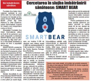 Proiectul SMART BEAR este prezentat in cadrul ziarului Omenia
